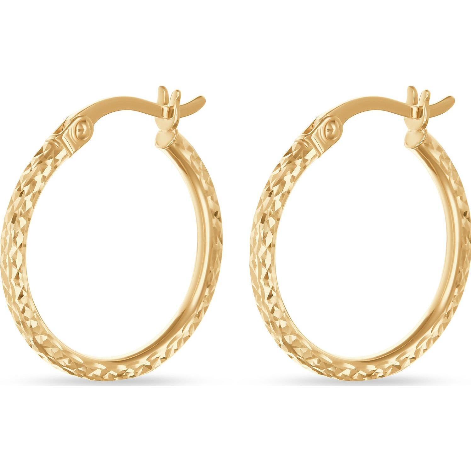 Favs, Ohrringe, Creolen, (375er Gelbgold)