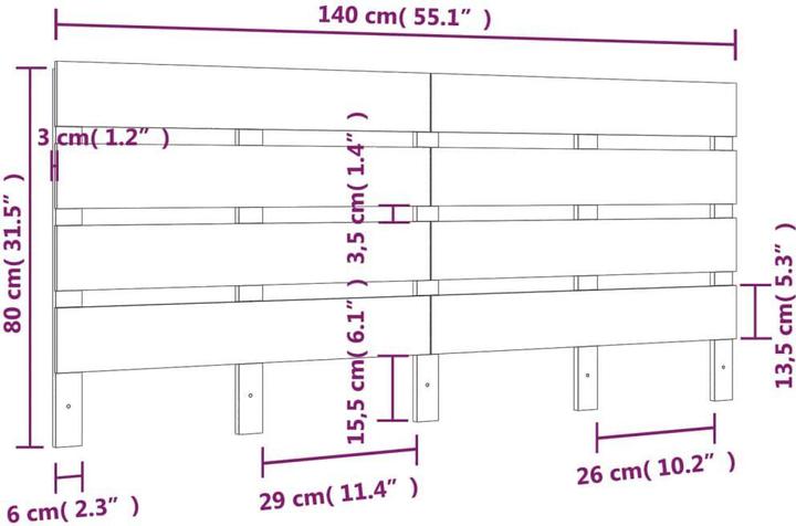 Image du produit vidaXL Nikolia (140 x 3 x 80 cm)
