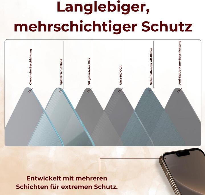 Produktbild Protectorking 4x echtes Tempered 9H Panzerhartglas 3D KLAR (1 Stück, Apple iPhone 13 Pro)
