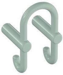 Actual product image Hewi Double coat hook SERIE 801 hooks to the rear light grey