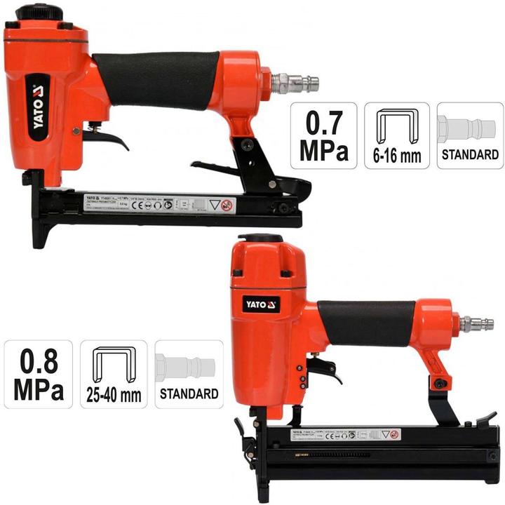 Actual product image Yato Professional compressed air tacker for staples