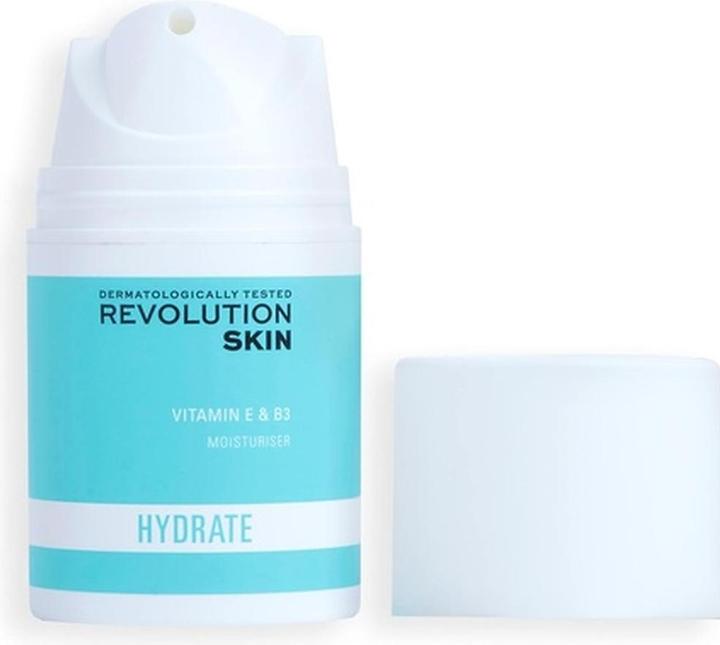 Actual product image I Heart Revolution Revolution Skincare London Face Moisturizer for Dry and Rough Skin with Vitamin E and B3 50ml (50 ml, Day cream)