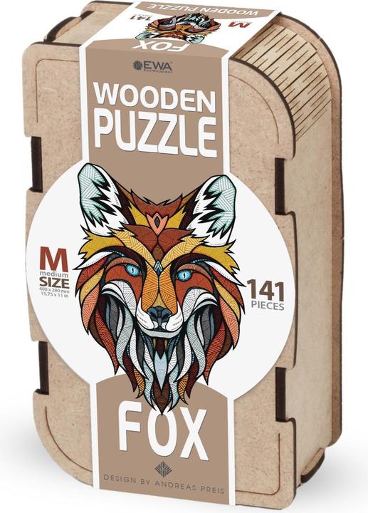 Eco Wood Art Holz-Puzzle M - Fuchs (In Holzkiste) (141 Teile)