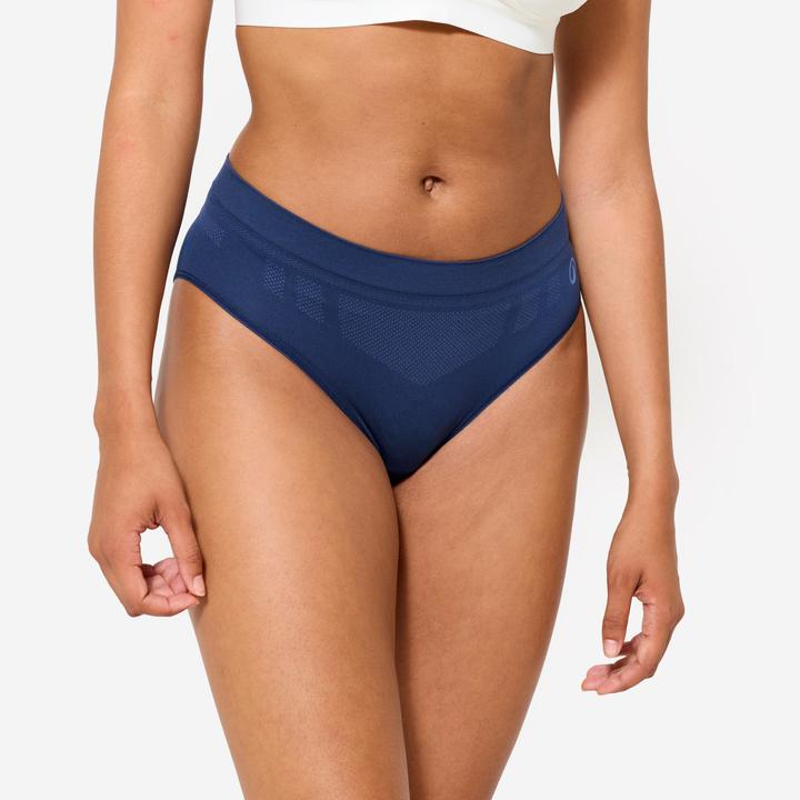 Image du produit Kalenji Lot de 3 culottes sans coutures Femme, Violet/Blanc/Bleu (XS)