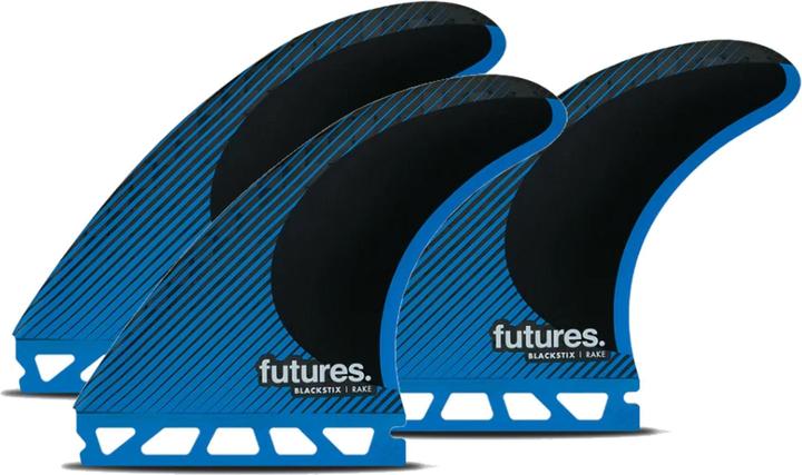 Produktbild Futures Thruster Fin Set R6 Blackstix Rake M