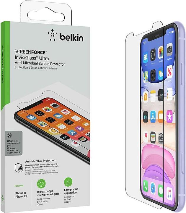 Produktbild Belkin ScreenForce InvisiG.Ultra antimik.iPhone 11/XR (1 Stk., Apple iPhone 11, Apple iPhone XR)