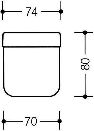 Actual product image Hewi Mug SERIES 477 flat-bottomed signal white