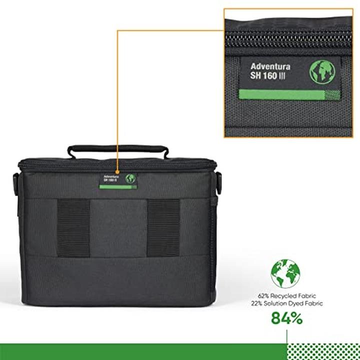 Actual product image Lowepro Adventura SH 160 III Green Line (Camera shoulder bag, 4 l)