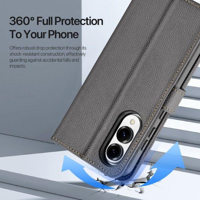 Actual product image Dux Ducis Lawa Series MagSafe Kunstleder Bookcover Hülle (Samsung Galaxy S25 Edge)