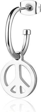 Image du produit Sagapo S'Agapo Steel Single Earring With Peace Symbol Smile Ssm022