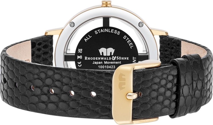 Image du produit Montre à quartz pour femme Lucrezia en cuir véritable noir - 33692 (Montre analogique, 36 mm)