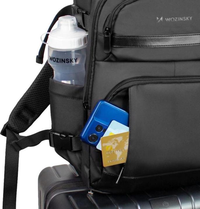 Actual product image Wozinsky WPW-20L Reiserucksack mit Laptopfach, 40 x 20 x 25 cm, für Gepäckaufbewahrung – Schwarz (20 l)