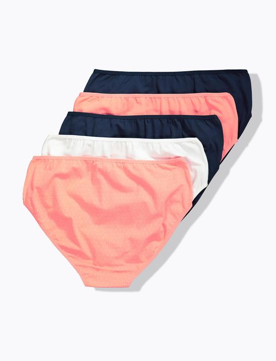 Produktbild Ulla Popken Midislips, 5er-Pack, Punkte/einfarbig (60)