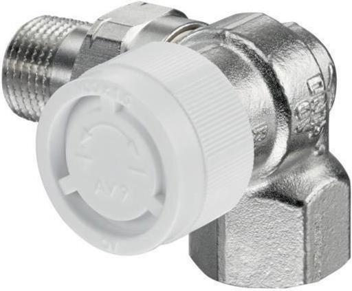 Actual product image Oventrop OV thermostatic valve series AV 9 M 30x1.5 PN 10 Angled corner right DN 15