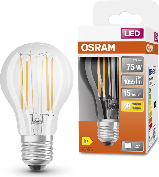 Actual product image Osram Retrofit Classic (E27, 7.50 W, 1055 lm, 1 x, D)
