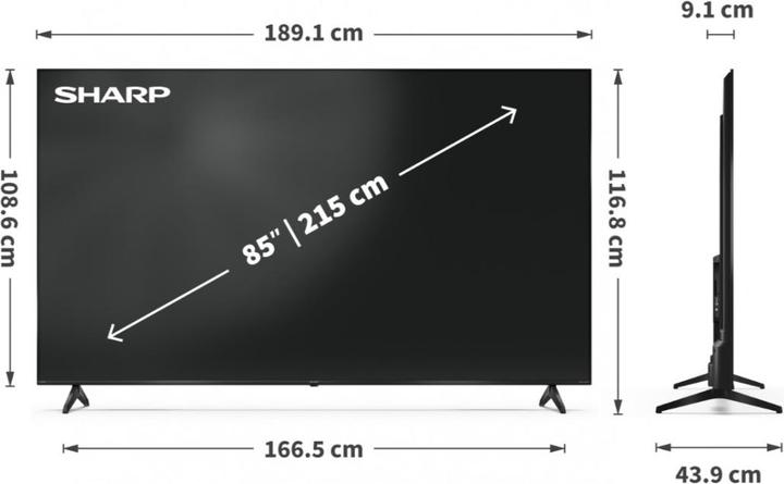 Image du produit Sharp 85HP5265E (85", QLED, 4K, 2025)