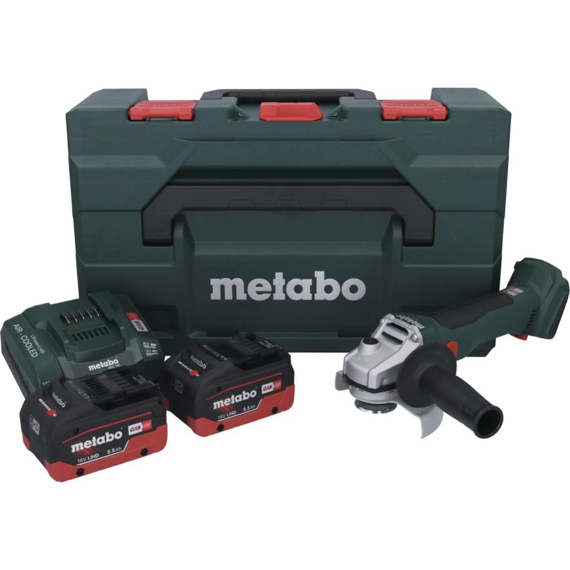 Thumbnail - Metabo, Winkelschleifer, W 18 L BL 9-125 Akku Winkelschleifer 18 V 125 mm Brushless + 2x Akku 5,5 Ah + Ladegerät + m (1...