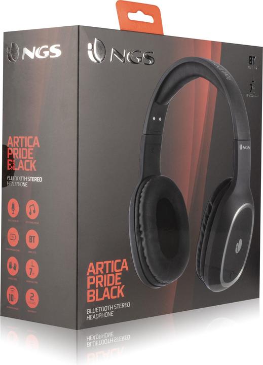 Actual product image NGS Artica Pride Headphones Wireless Headband Calls/Music Micro USB Bluetooth Black (No noise cancelling, 7 h, Wireless)