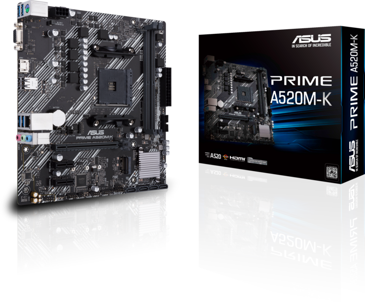 Produktbild ASUS Prime A520M-K (AM4, AMD A520, mATX)