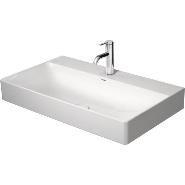 Duravit, Waschbecken, Waschtisch DURASQUARE o ÜL m HLB geschli 800x470mm o HL weiss (470 mm, 800 mm)