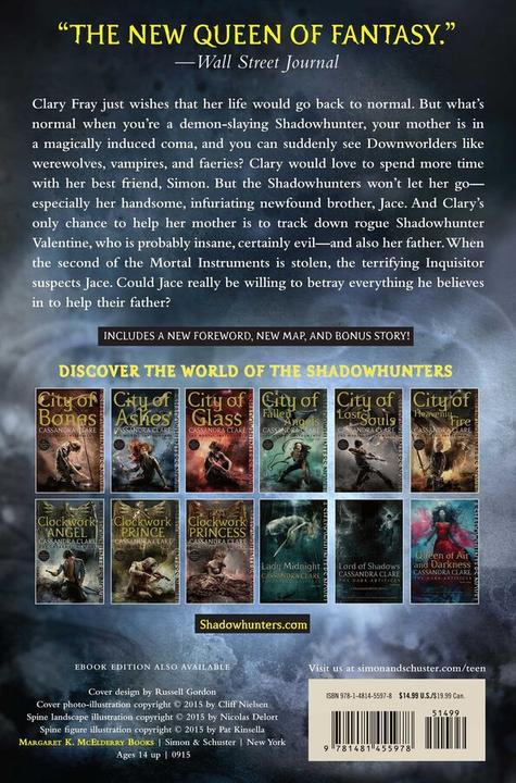 Produktbild City of Ashes (Englisch, Cassandra Clare, 2015)