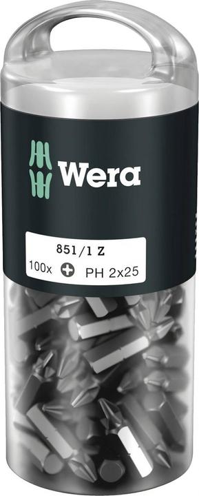 Produktbild Wera 851/1 Z PH 2 x 25 mm DIY-Box (1=100) (Kreuz Phillips PH)