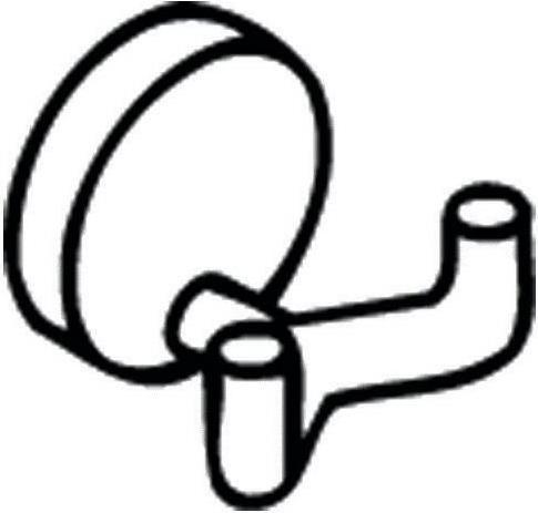 Produktbild Hewi Doppelhaken SERIE 801 31mm tief, Rosette d= 40mm koralle