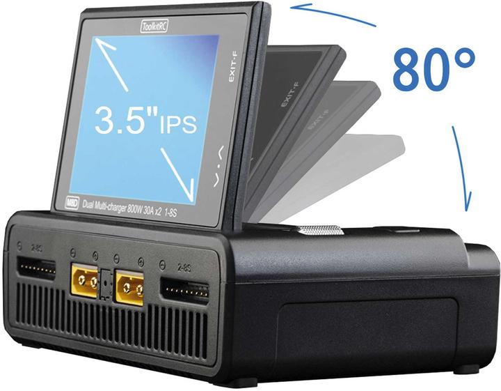 Image du produit Toolkitrc Chargeur double M8D 1600W DC, 1-8S
