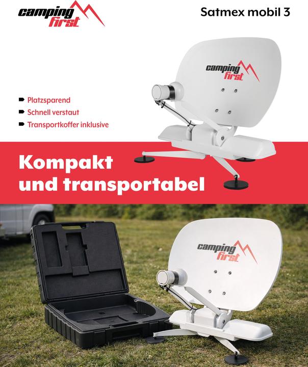 Productafbeelding Camping First Satmex mobil 3 (Parabolische antenne, DVB-S / -S2)