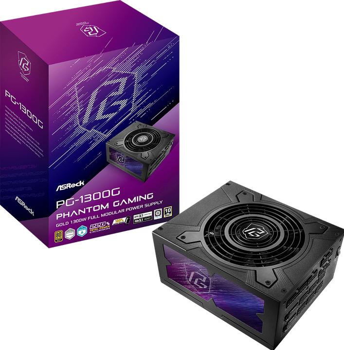Image du produit AsRock Zasilacz PHANTOM GAMING 1300W 80 Plus Gold (1300 W)