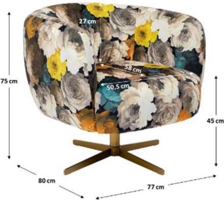 Produktbild Kare Design Drehsessel Peony Peacock