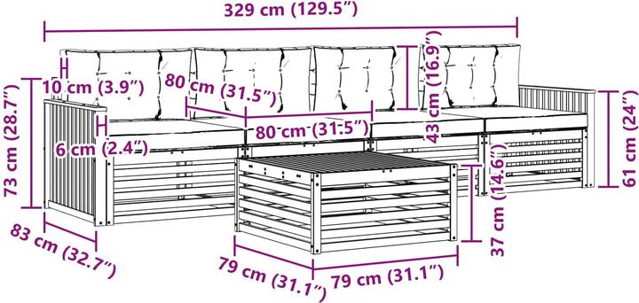 Produktbild vidaXL Outdoor-Sofa