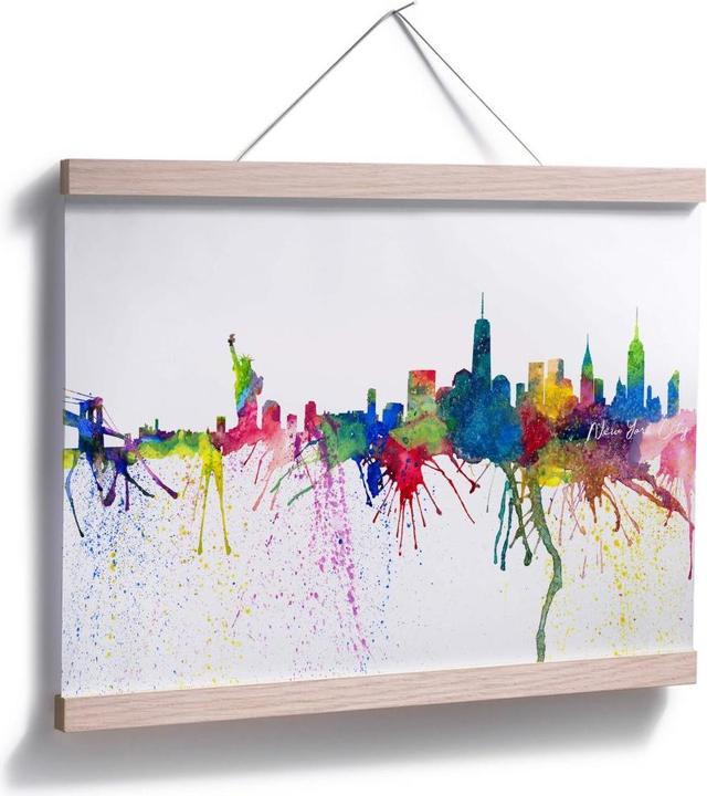 Image du produit Trenddeko Bleichner - New York City Aquarelle Skyline (80 x 100 cm)