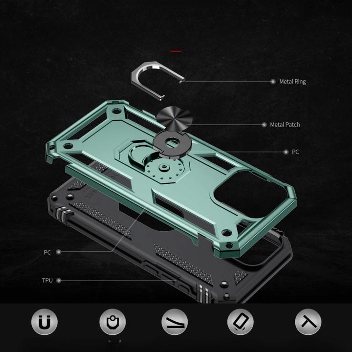 Actual product image Cover-Discount iPhone 16 Pro - Robust back cover with kickstand (Apple iPhone 16 Pro)