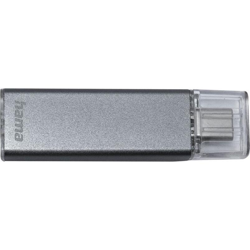 Hama Uni-C Classic (128 GB, USB-C, USB 3.0), USB Stick, Grau