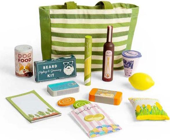 Image du produit Bigjigs Einkaufsspielset aus Holz, 17-tlg.