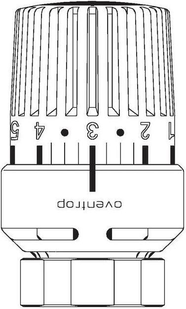 Actual product image Oventrop OV Thermostat Uni LO 7-28 degreesC, with liquid sensor white