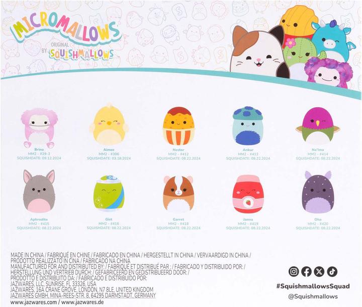Image du produit Squishmallows Micromallows Character Pack, 10 pcs (20 cm)