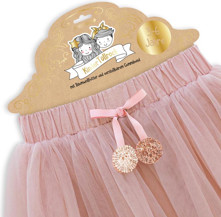 Produktbild Papierdrachen Tüll Rock mit Glitzer – rosa (98, 104, 110, 116)