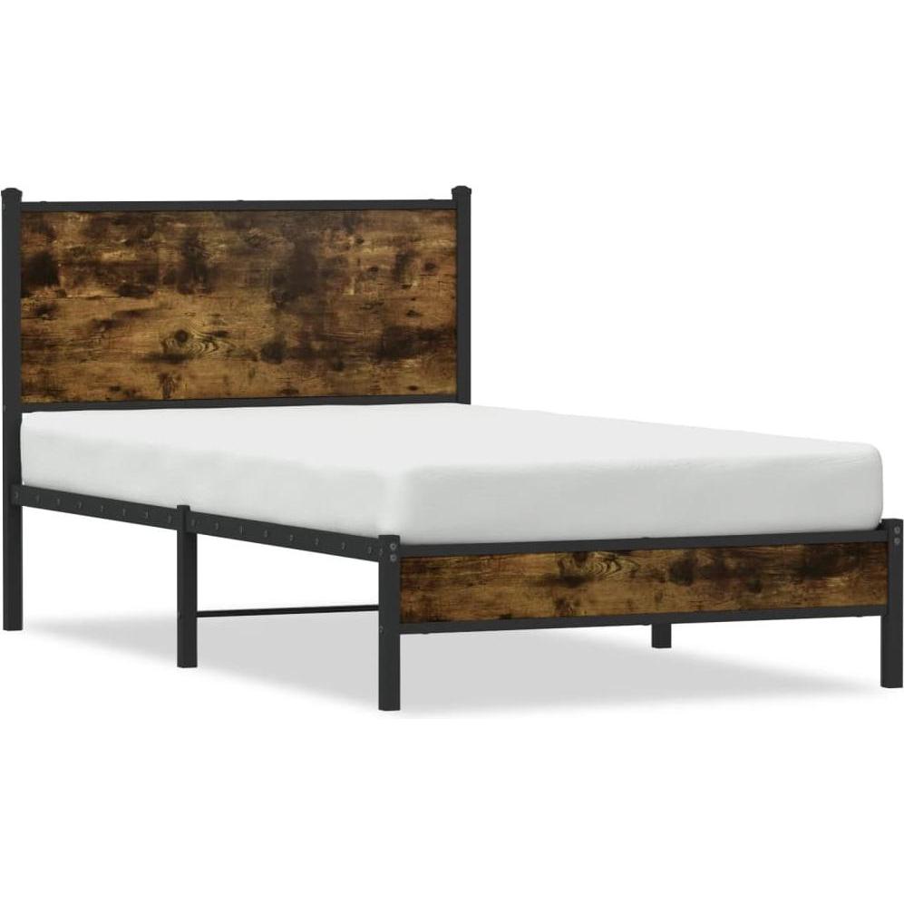 VidaXL, Bett, Bettgestell mit Kopfteil (120 x 200 cm)