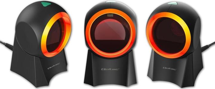 Actual product image Qoltec 50857 Wired desktop barcode scanner 1D | 2D (1D barcodes, 2D barcodes, QR Code)