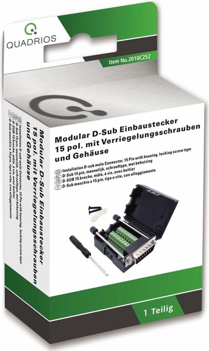 Produktbild Quadrios 2010C252 D-SUB Buchse Polzahl (num): 15 Schrauben 1 Set