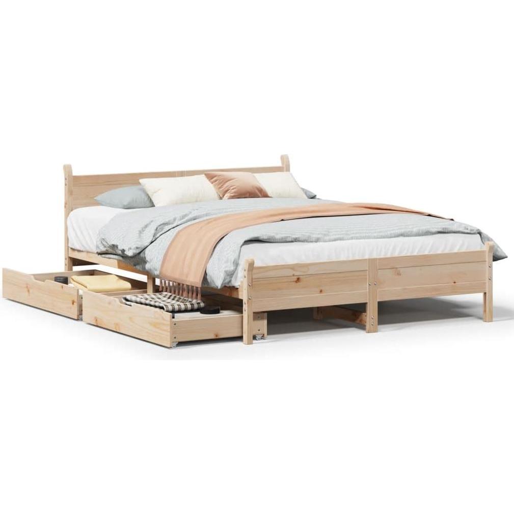VidaXL, Bett, Bett ohne Matratze (120 x 200 cm)