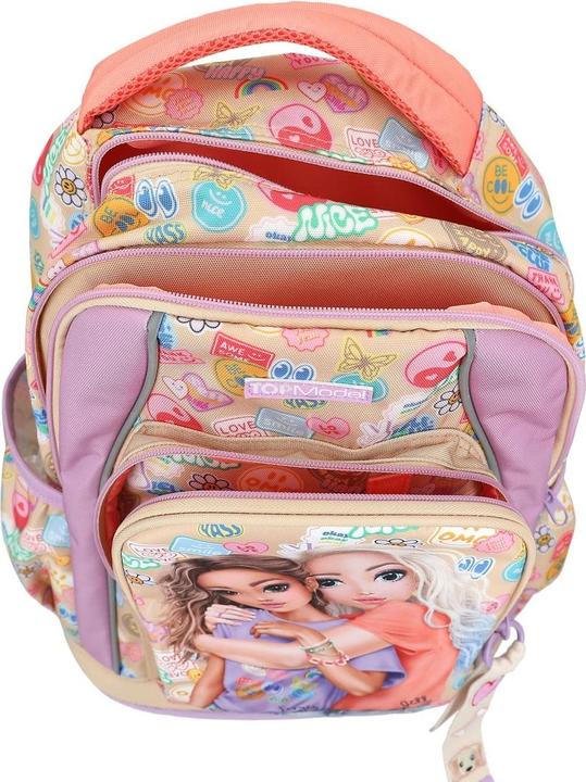 Productafbeelding Top Model Topmodel - School Backpack GIRL POWER - Beige, Lilac, and Coral (413285)