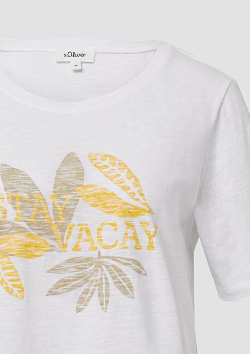 Image du produit S.Oliver T-Shirt Print-T-Shirt mit Flammgarnstruktur im Relaxed Fit (48)