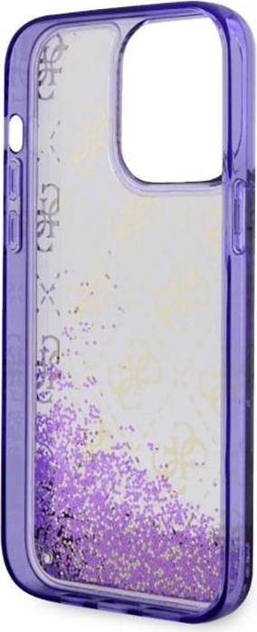 Produktbild Guess GUHCP14XLC4PSGU iPhone 14 Pro Max 6.7" purple/purple hardcase Liquid Glitter 4G Transculent (Apple iPhone 14 Pro Max)