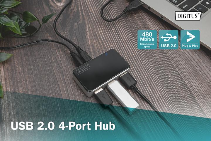 Immagine prodotto Digitus Hub USB 2.0 (USB-A, 4 porte)