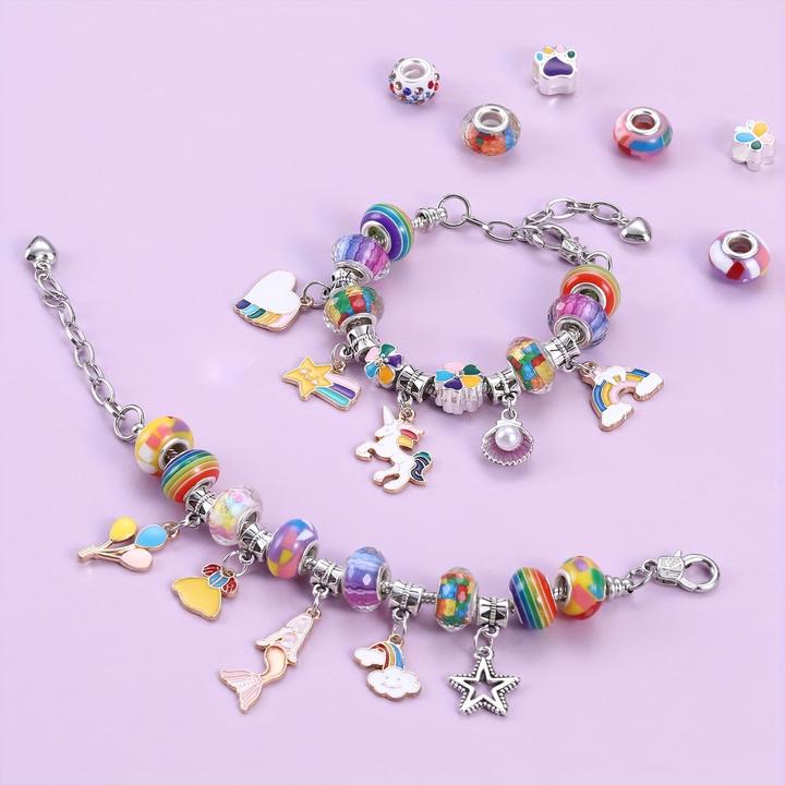 Immagine prodotto Activity Board Kit per la creazione di gioielli da 67 pezzi - Kit per la creazione di braccialetti con ciondoli
