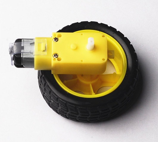 Produktbild YFRobot Set: Chassis-Rad inkl. DC-Motor mit Getriebe (Ratio 1:48)