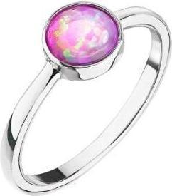 Evolution Group Silver Ring With Pink Opal